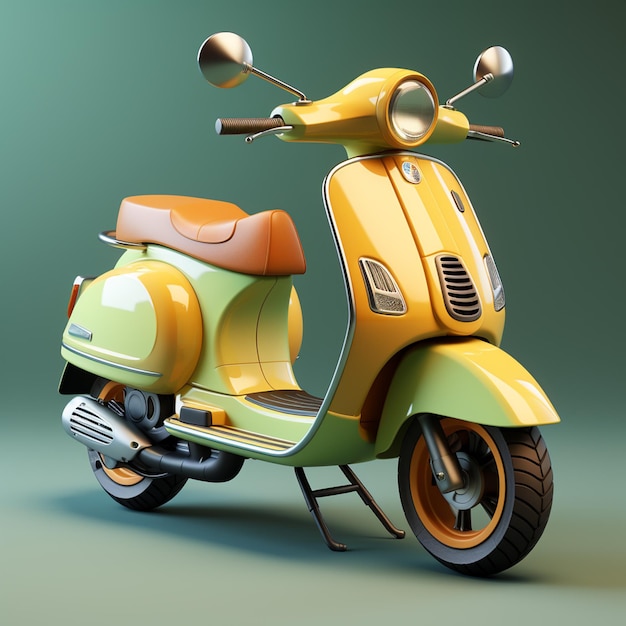 vespa icon isolated 3d rendering illustration