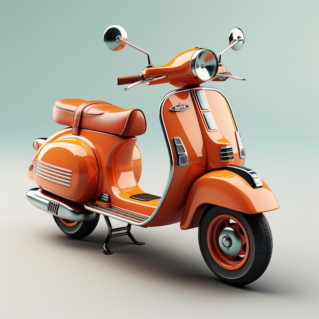 Иконка vespa изолированная иллюстрация 3d рендеринга