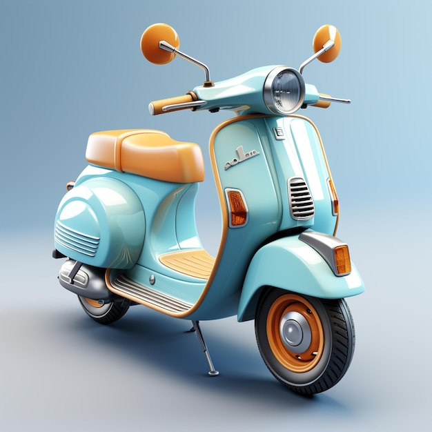 vespa pictogram geïsoleerde 3d rendering illustratie