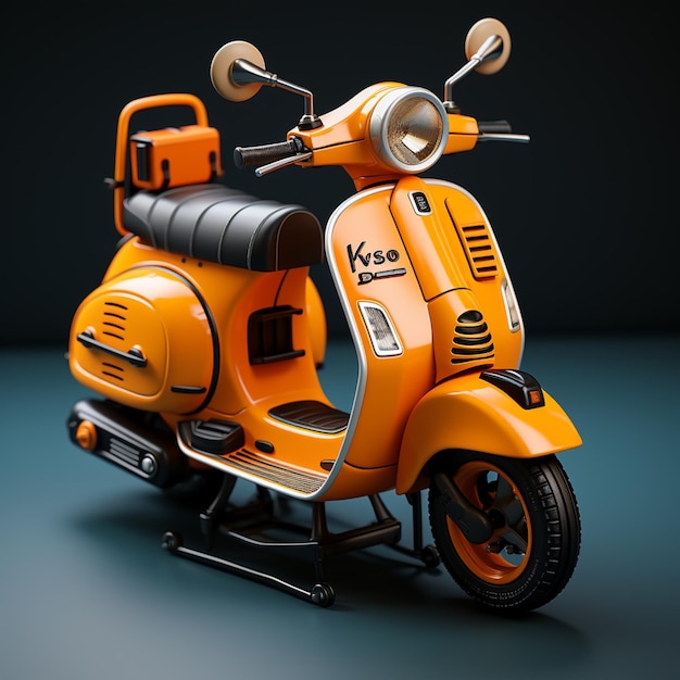 vespa pictogram geïsoleerde 3d rendering illustratie