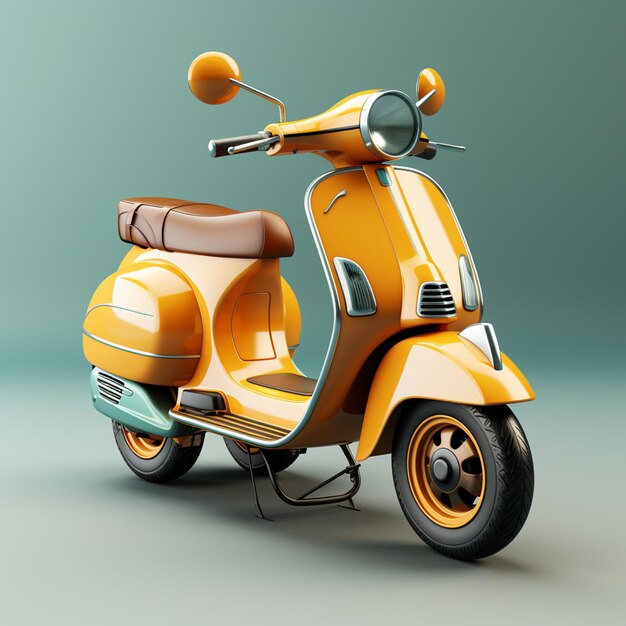 vespa pictogram geïsoleerde 3d rendering illustratie