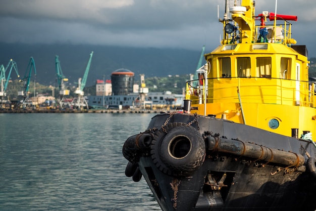 Vessel moored at the port