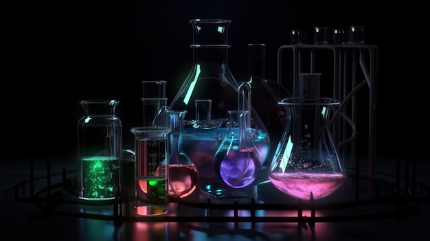 Vessels for checking chemical formulas in the academic laboratory scientific experiments