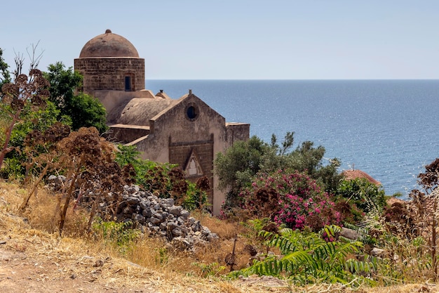 Vestingstad Monemvasia Laconia Griekenland Peloponnesos