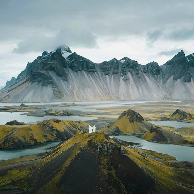 Vestrahorn mountains in stokksnes iceland