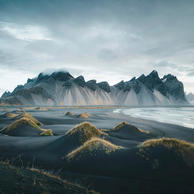 Vestrahorn mountains in stokksnes iceland