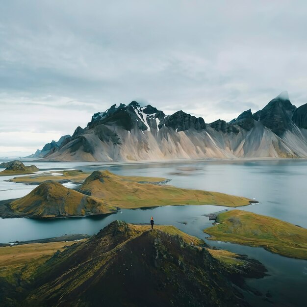 스톡스네스 아이슬란드의 베스트라호른 산