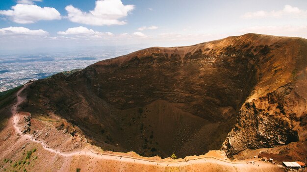 Vesuvius volcano from the air