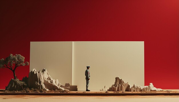 Veteran day minimalism diorama