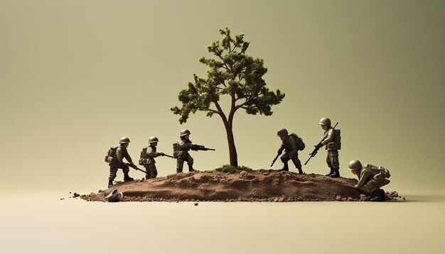 veteran day minimalism diorama