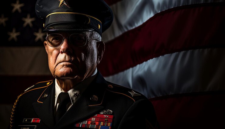 Photo veteran day photo flash lights