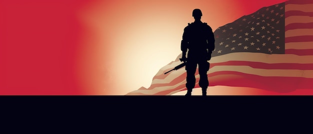 Veteran's day illustration poster Honoring all who served November 11 Ai Generated