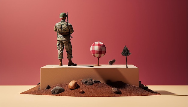 veteranendag minimalisme diorama