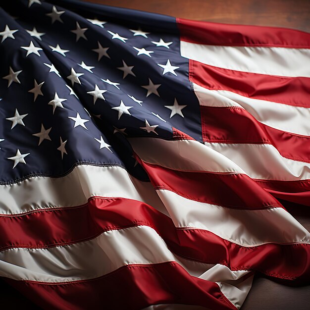 Veterans DayHappy Veterans Day concept American flags against a blackboard background November 11