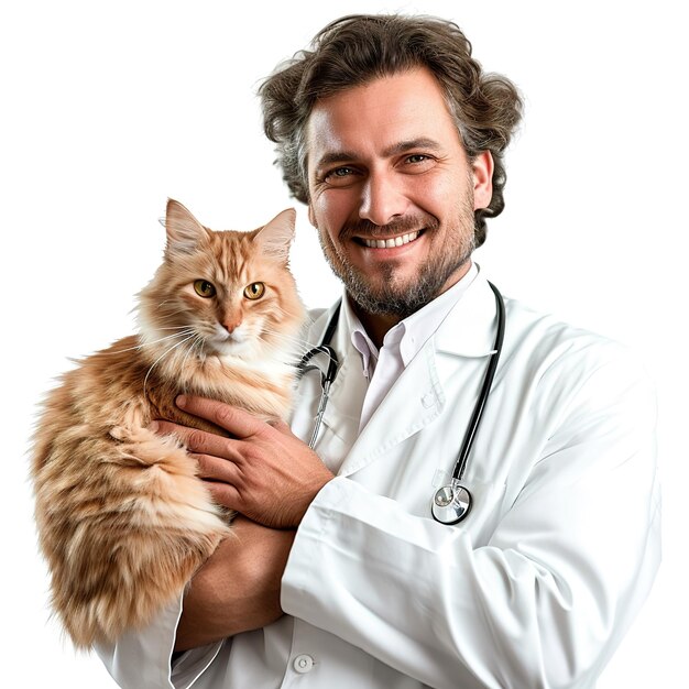 Photo veterinarian in white background v 6 job id 231b517a06fa43a785e8f8c0a8909802