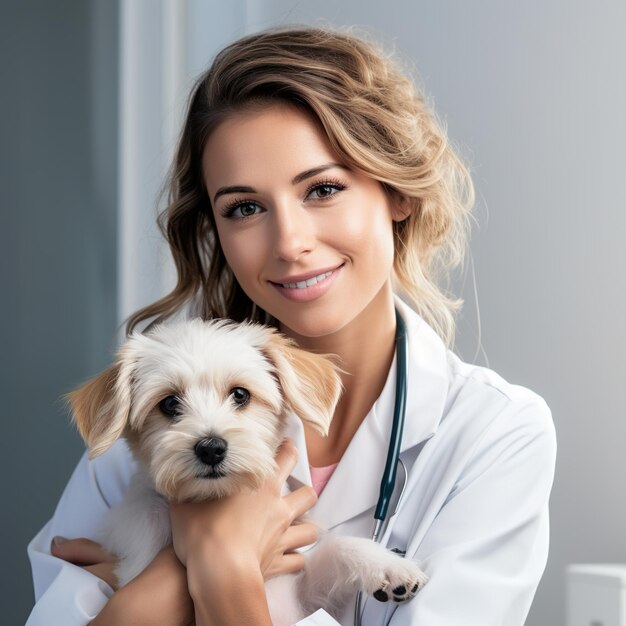 Veterinary isolated on white background