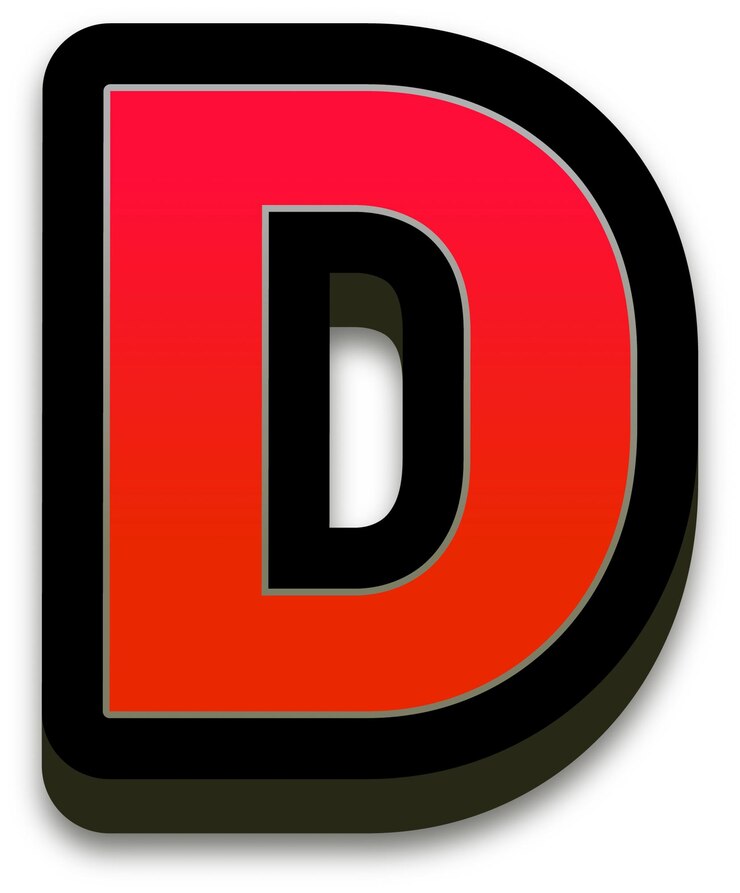 Foto vetgedrukte rode 3d letters