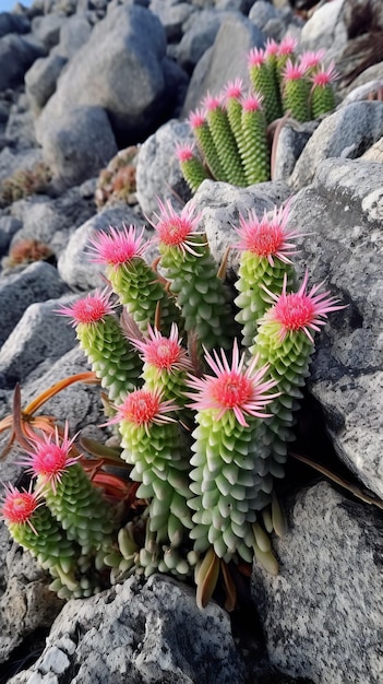 Vetplant op het eiland Lanzarote Canarische Eilanden Spanje