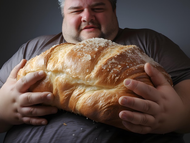 Vette man eet ongezond eten dat leidt tot obesitas