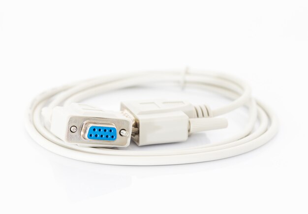 VGA cables connector with white cord