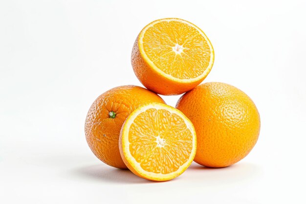 Vibrancy of Orange Fruits Isolated On White Background