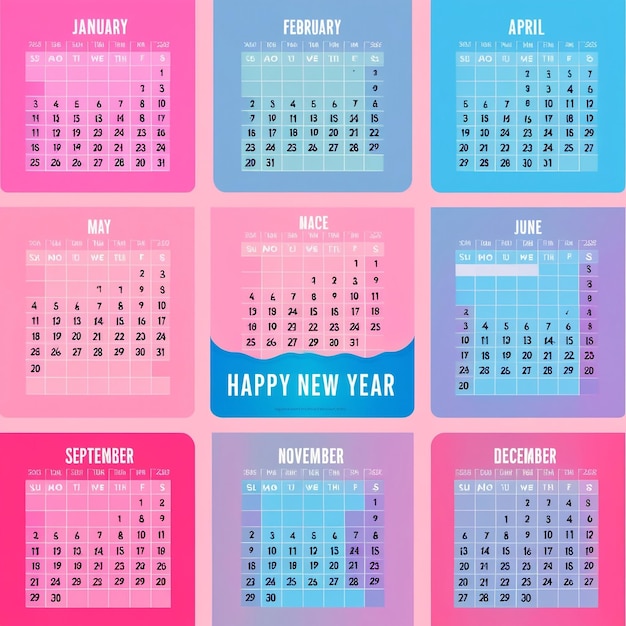 Page 2 2025 Calendar Layout Modern Pictures Freepik