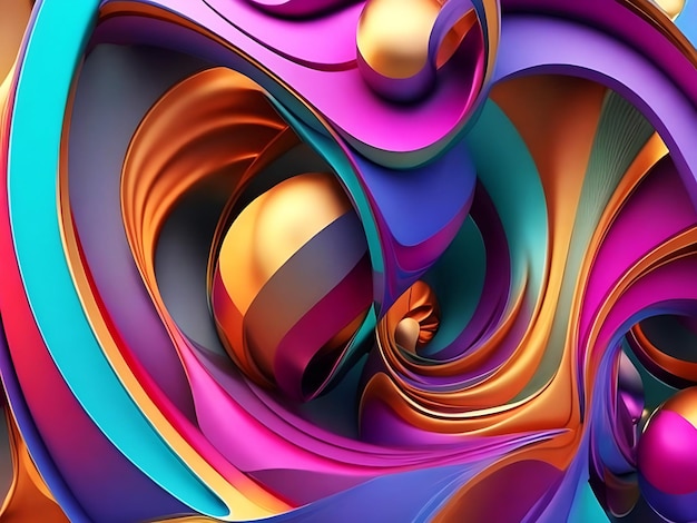 vibrant 3d rendering abstract background with silk texture created with generative AI technology