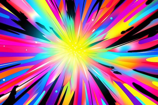 Vibrant abstract artwork with a colorful pop art background generated by ai technology