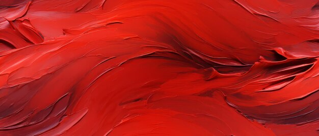 Photo vibrant abstract artwork with textured brush stroke red pain