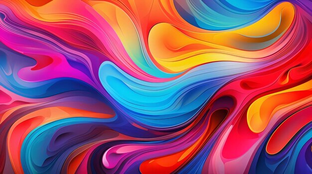 Photo vibrant abstract background with diverse colors