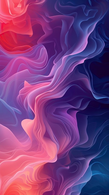 Vibrant abstract background with fluid wave patterns in pink and blue hues