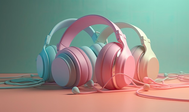 Vibrant abstract headphones to rock your tunes designe