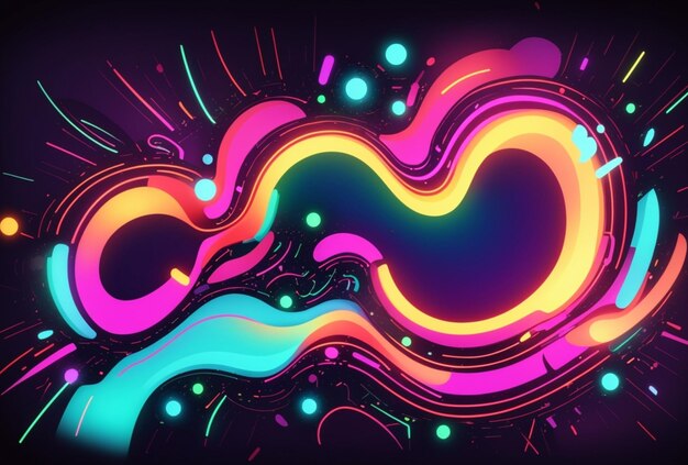 Vibrant abstract illustrations liquify backround