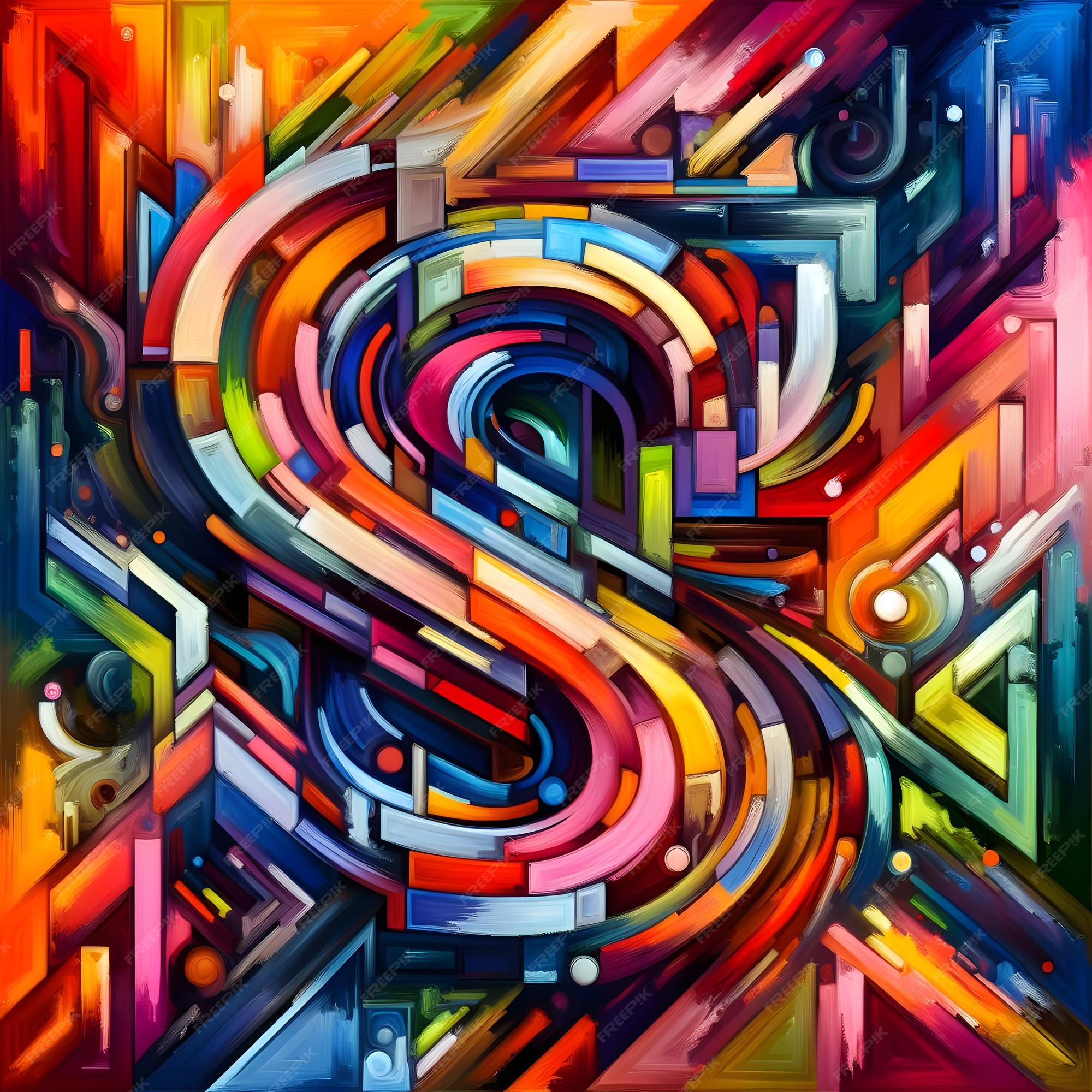 Premium Photo | Vibrant Abstract Objects Colorful Alphabet Letters ...