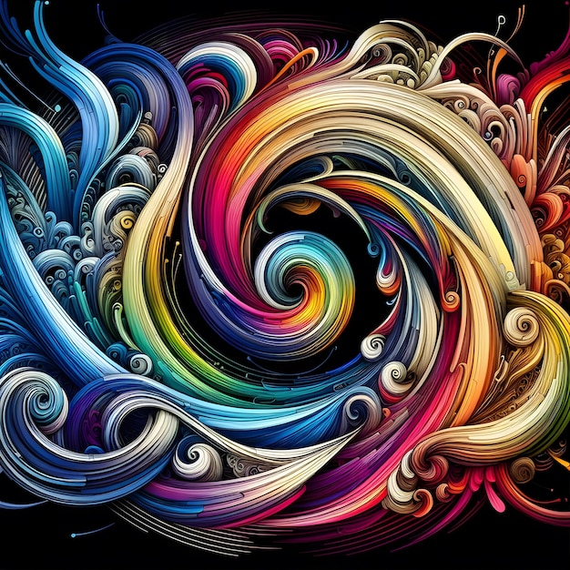 活気のある抽象的なオブジェクト 多色と虹のフレーム 高品質のストック画像