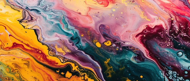 Vibrant Abstract Paint Swirls