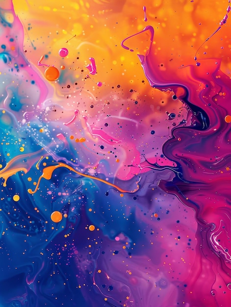 Vibrant Abstract Paint Swirls