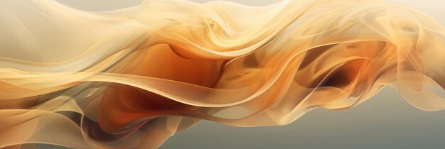 Photo vibrant abstract painting with orange and brown sides blue sky background 3d motion effect yellow