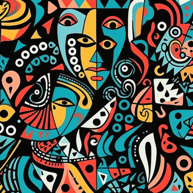 Vibrant Abstractions Exploring the PicassoStyle Pattern