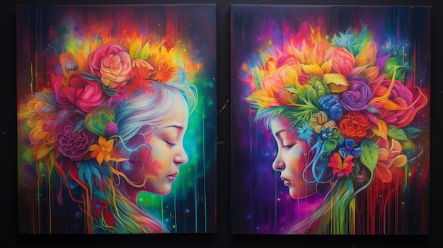 Vibrant Acrylic Paintings