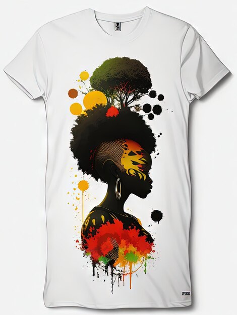 Vibrant Afrobeat Fusion Colorful Silhouette TShirt Design