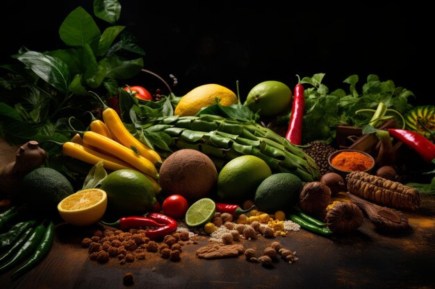 Vibrant Amazonian Ingredients food Photography