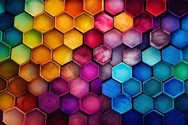 Vibrant Animal Print Paper Hexagon Background