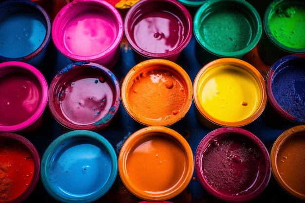 Vibrant Artistry Exploring Colourful Paint Pots with AR 32