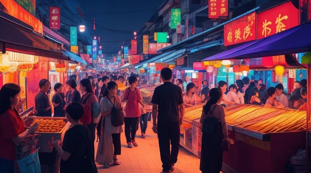 A Vibrant Asian Night Market Experience