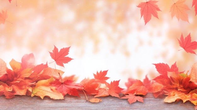 Vibrant Autumn Background with Materials Templates and Textures AI Generated