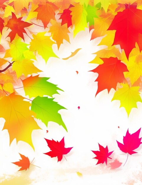 A vibrant autumn colorful background