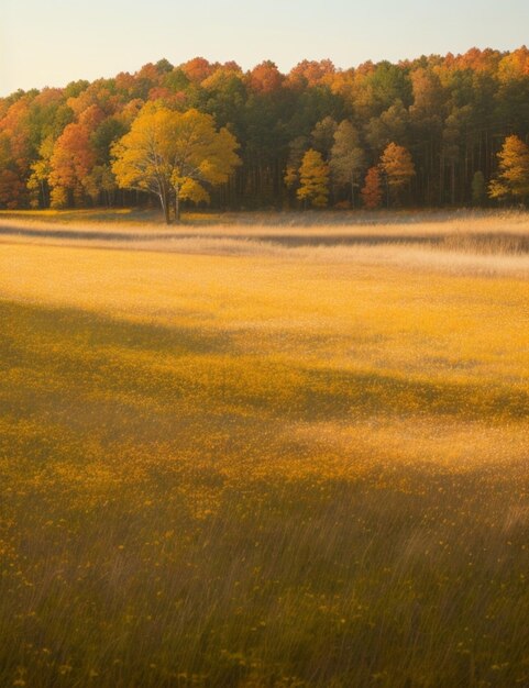 Photo a vibrant autumn landscape