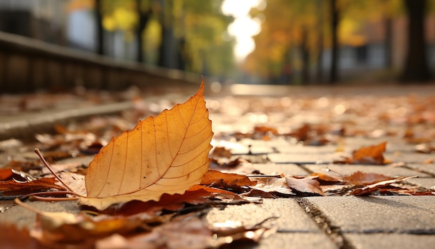 活気のある秋の葉はAIによって生成されたカラフルな森のシーンを作成します