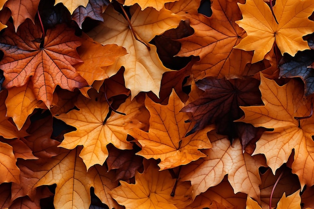 Vibrant autumn maple leaf texture